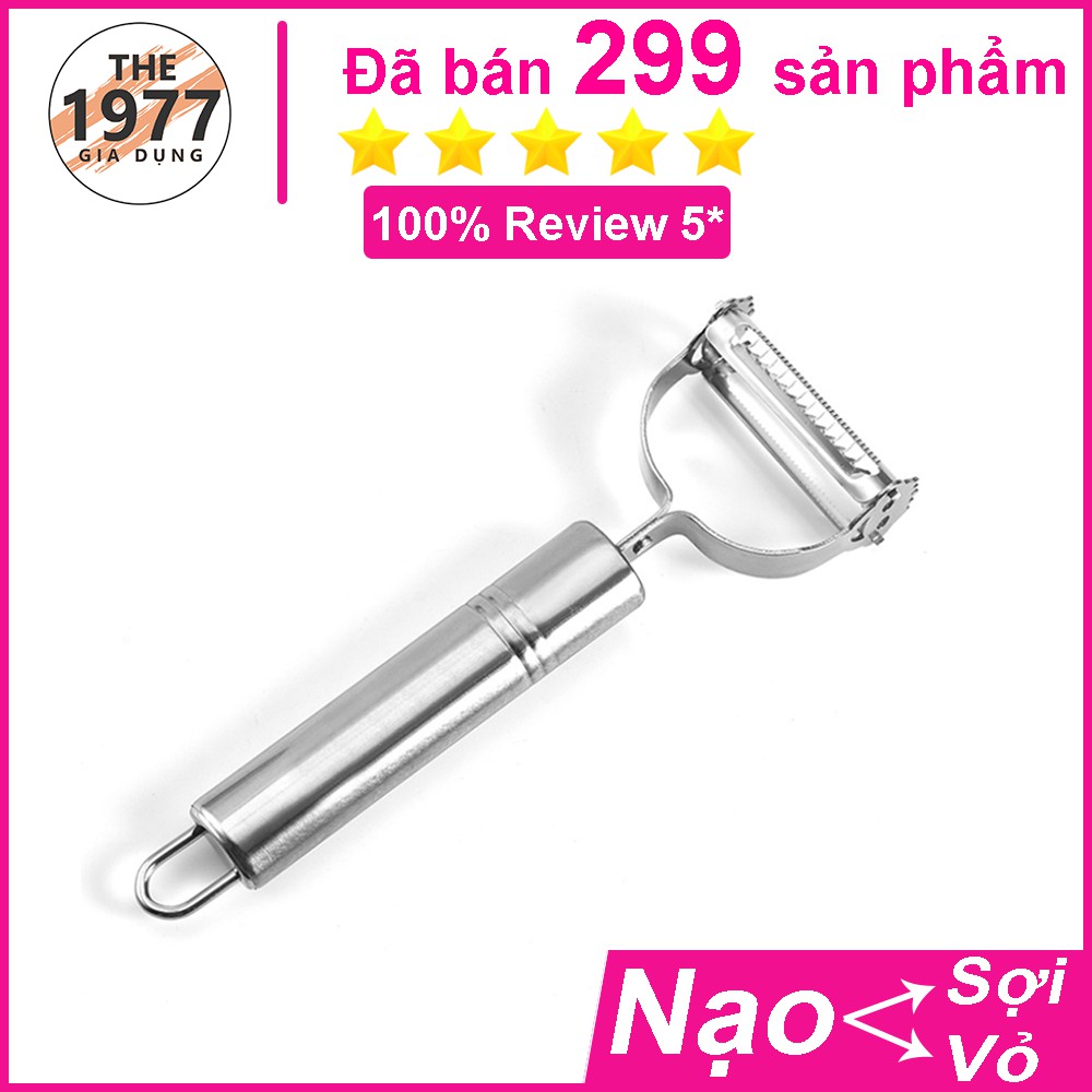 Nạo củ quả inox đa năng 2 in 1 chống han gỉ, dụng cụ nạo củ quả và bào sợi nhanh chóng tiện lợi