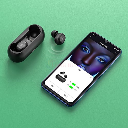 Tai nghe Bluetooth True Wireless QCY-T1C - Hàng chính hãng - Âm thanh tuyệt hảo, dung lượng dock sạc 380mAh
