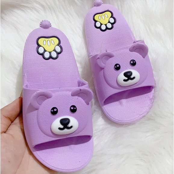 [𝐍𝐄𝐖] Dép Mặt Gấu Siêu Cute Dành Cho Bé, 5 Màu Full size 26-30