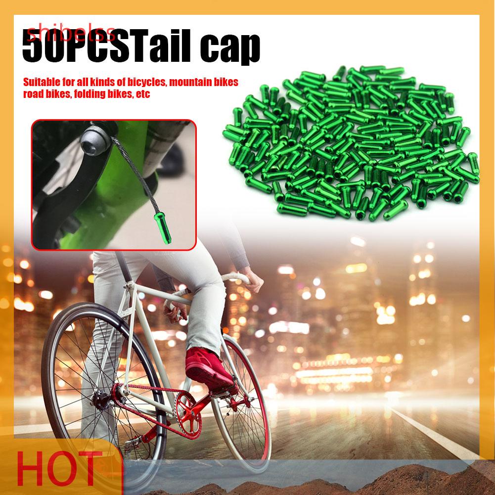 Set 50 Đầu Bịt Dây Phanh Xe Đạp Chất Liệu Hợp Kim Nhôm