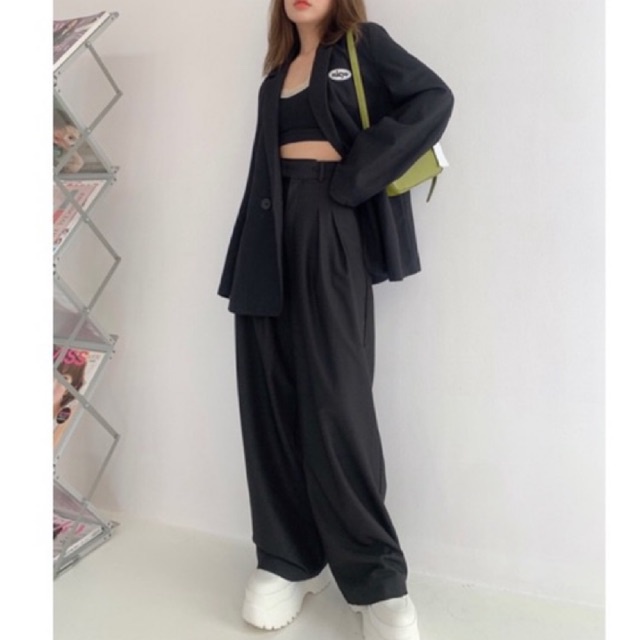 Quần Nieyo Trouser Xám/Đen