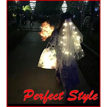 Khăn voan cô dâu kèm đèn led xinh tươi - Hot tiktok china