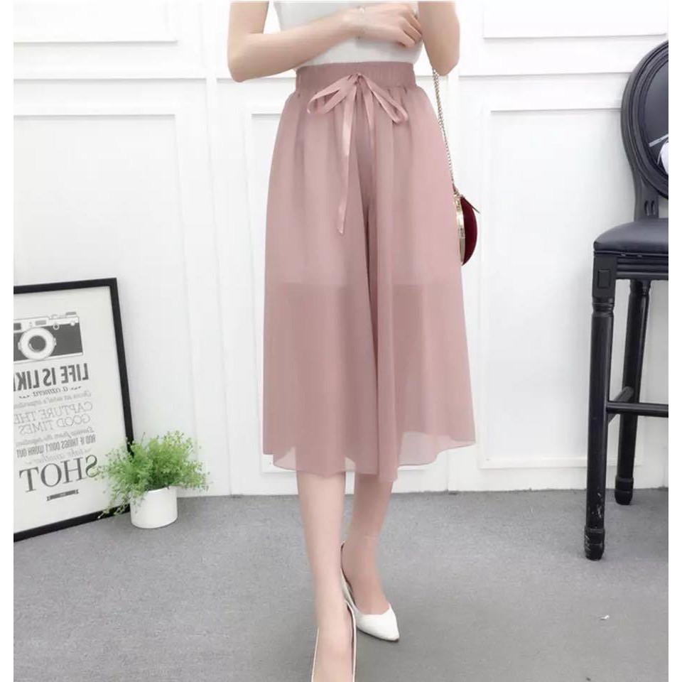 [ Xả Kho ] Quần ống rộng giả váy, quần giả váy 2 lớp cao cấp | BigBuy360 - bigbuy360.vn