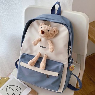 [Mua 1 Tặng 1] BALO Kèm Gấu Ulzzang Chống Nước Thời Trang Hàn Quốc N5B03