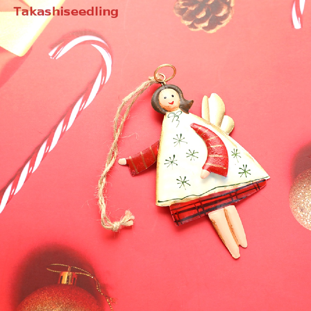 Phụ Kiện Treo Trang Trí Cây Thông Giáng Sinh Năm Mới Hình Thiên Thần Bằng Kim Loại