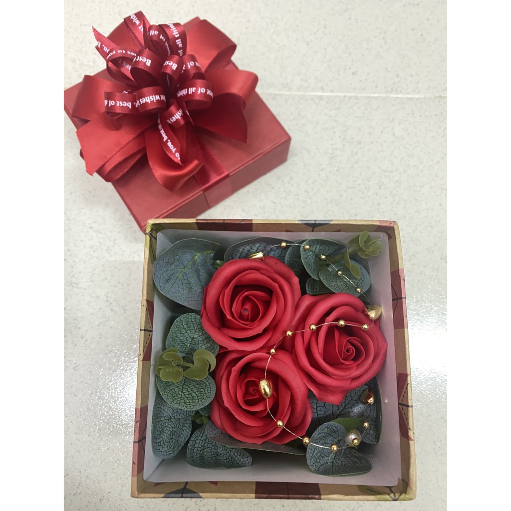 Quà tặng 8/3 - hộp hoa hồng sáp thơm tặng người yêu siêu đẹp - HO002 LANA QUEEN