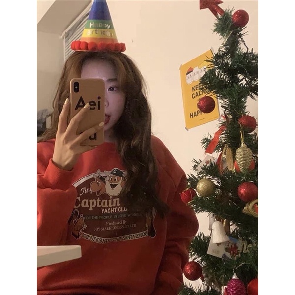 Áo noel nữ, Áo sweater nữ phối hình cực cute (Clip/ảnh thật) – (TTA43)