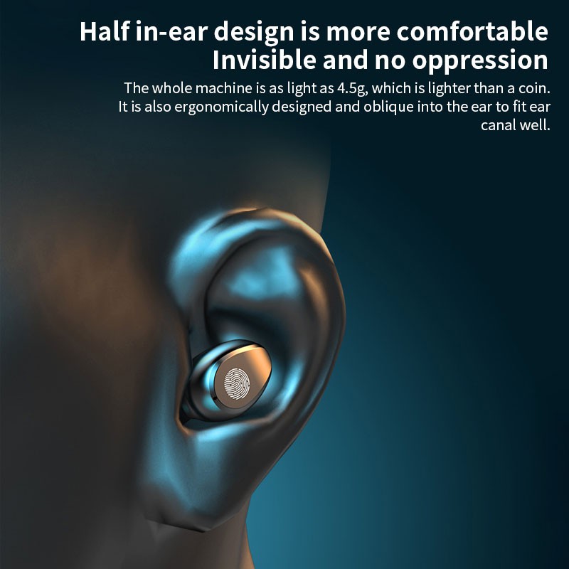 Tai nghe nhét tai mini F9 Touch Bluetooth 5.0 không dây phù hợp chạy bộ / hoạt động thể thao thông dụng
