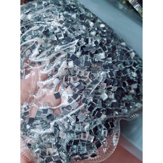 50Gram hạt đá ủi vuông đẹp 5x5mm để trang trí tạo điểm nhấn cho trang phục
