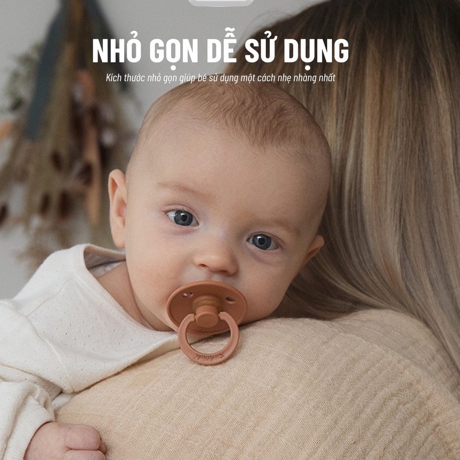 Ti giả đầu tròn kèm nắp trứng Kichi cho bé từ 0-12 tháng tuổi