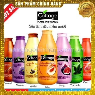 🍅🍅Hàng Auth🍅🍅 Sữa Tắm Dưỡng Thể / COTTAGE /Sữa Tắm Trắng Da Cottage 750ml Của Pháp