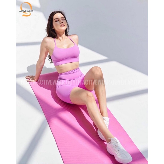 Set quần áo tập Yoga, Gym NYLA màu tím Hoa Cà
