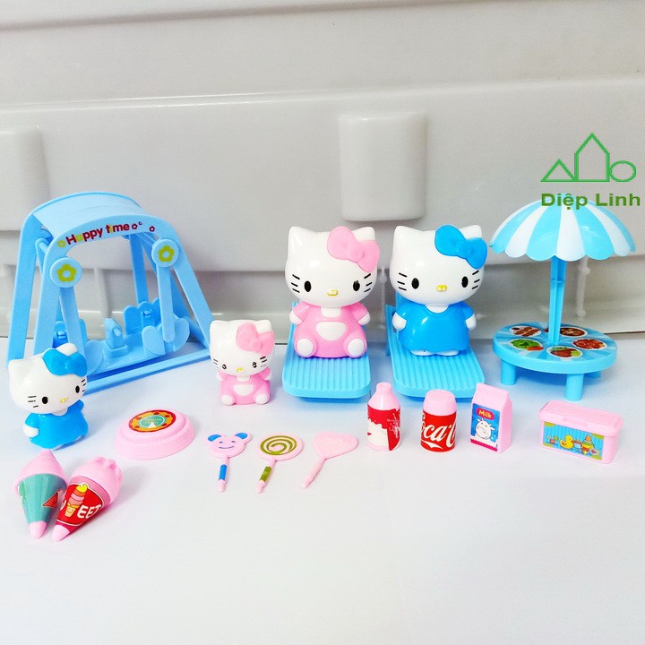 Đồ Chơi Máy Bay Kitty Xích Đu Cho Bé Diệp Linh