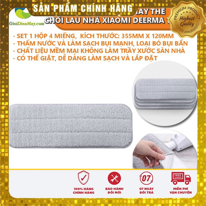 [Sale] Giẻ (khăn) lau thay thế cho chổi lau nhà Xiaomi Deerma TB500 - Shop Thế Giới Điện Máy .