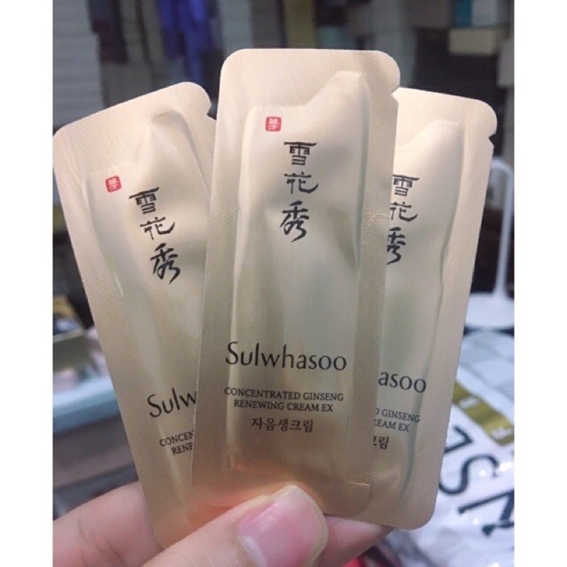 combo 5 gói Kem nhân sâm chống lão hoá trắng hồng da Sulwhasoo 1ml