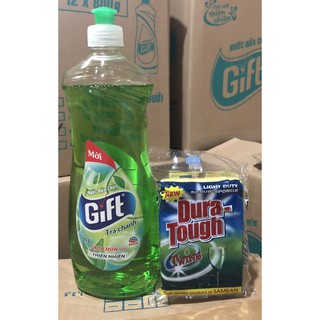 [Tặng 1 Cước rửa chén] Nước rửa chén Gift (Chanh/ Trà Chanh) 800g