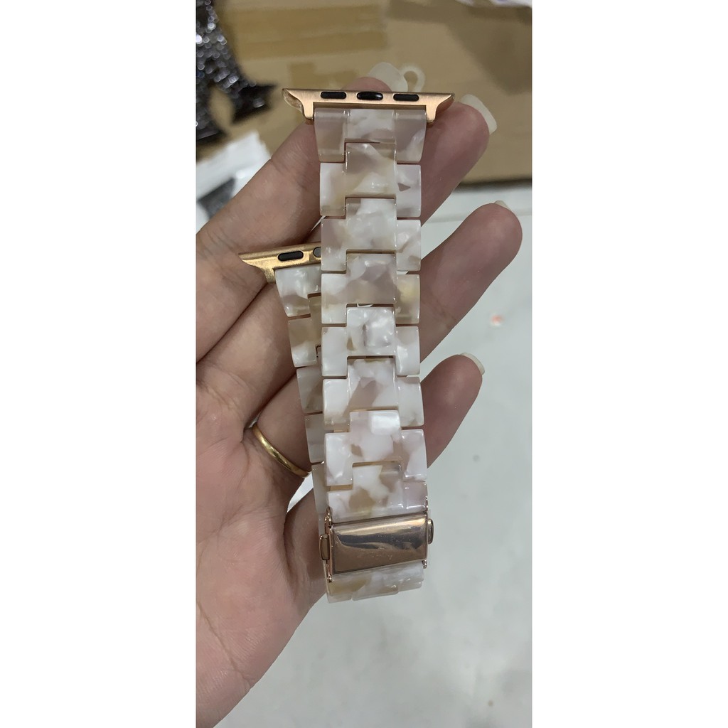 Dây đeo Apple Watch nhựa giả gốm size 38/40 42/44 mm