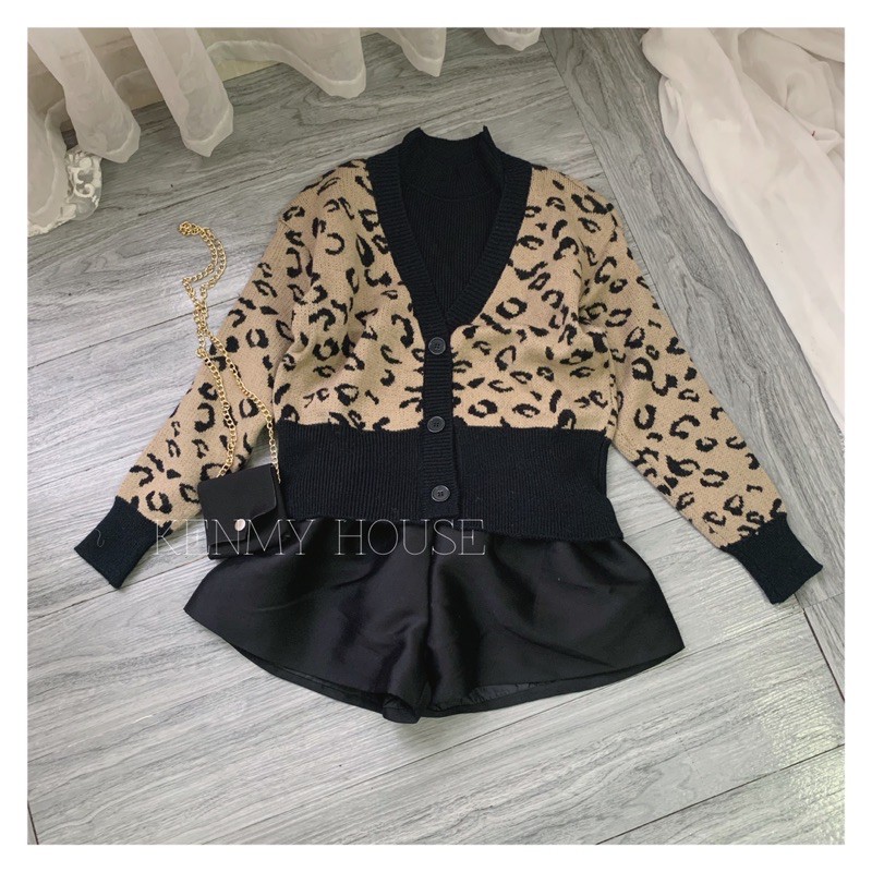 Áo cardigan len da báo ✅ [ kèm HÌNH THẬT ]