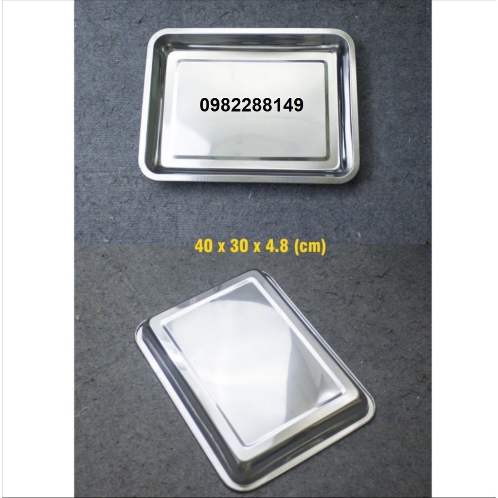 KHAY INOX SÂU 4,8CM DÙNG ĐỰNG THỨC ĂN,BƯNG BÊ NHIỀU KÍCH THƯỚC.
