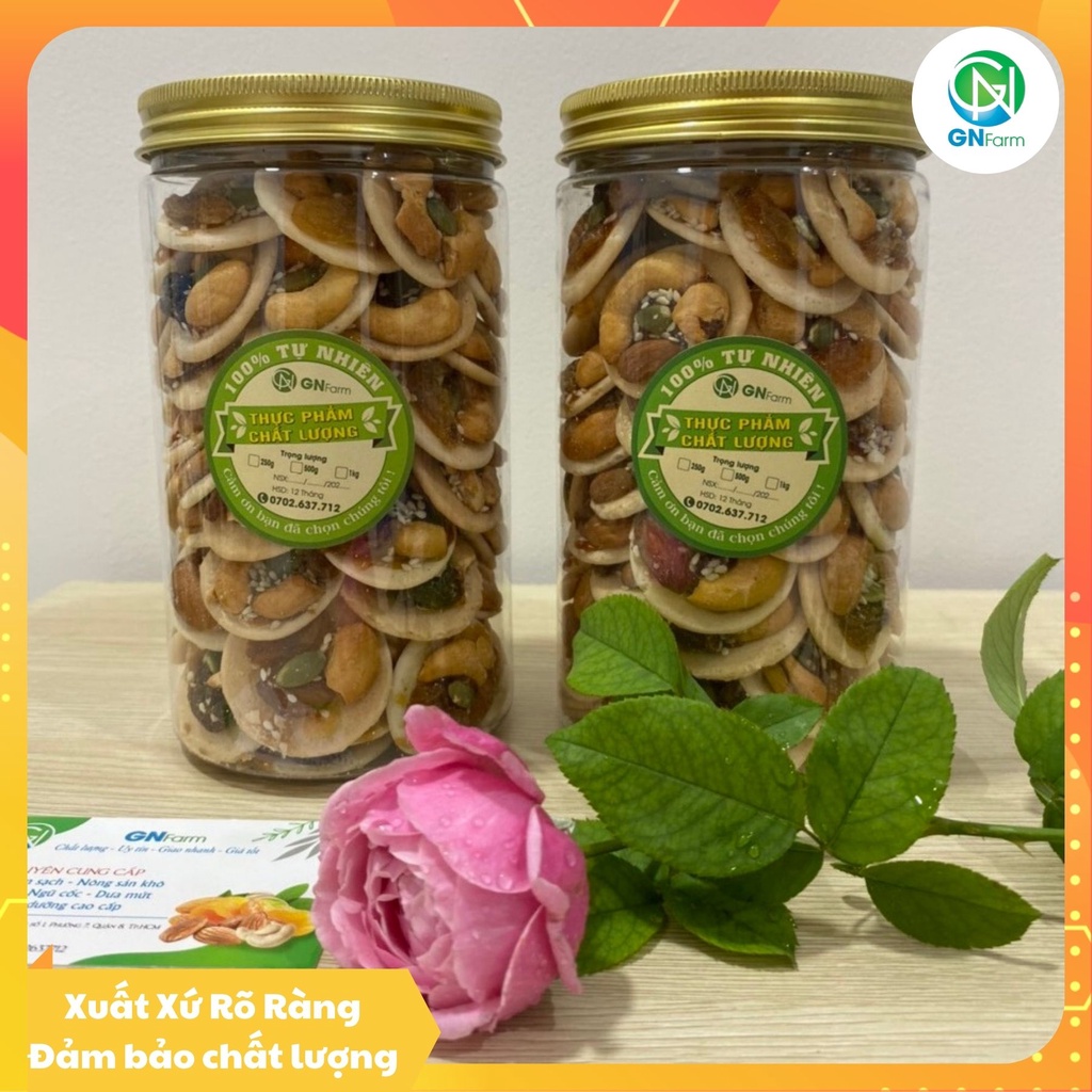 Bánh Mix Hạt Dinh Dưỡng Siêu Ngon Ăn Vặt Healthy - Hủ 500g