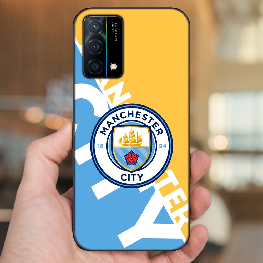 Ốp lưng Oppo K9 viền đen in hình Manchester City MC