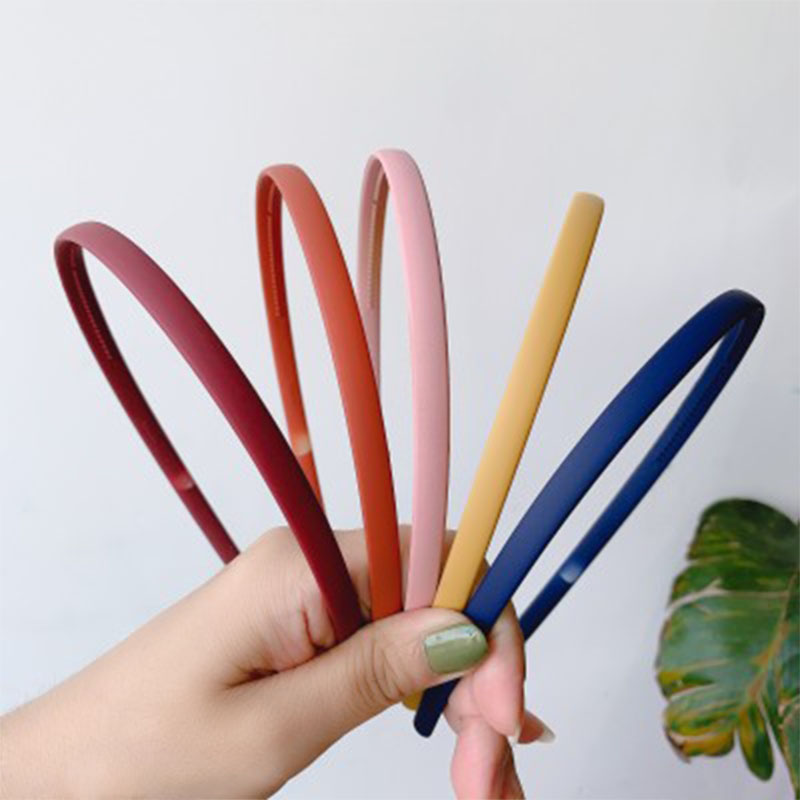 Băng đô cài tóc phong cách Hàn Quốc màu trơn đơn giản cho nữ