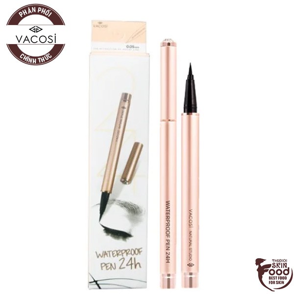 Bút Kẻ Mắt Nước Sắc Nét, Lâu Trôi Vacosi 24H Waterproof Pen 0.05mm 2g