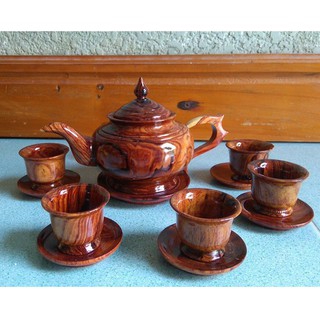 Ấm chén gỗ hương - Bộ ấm trà gỗ cao cấp sang trọng