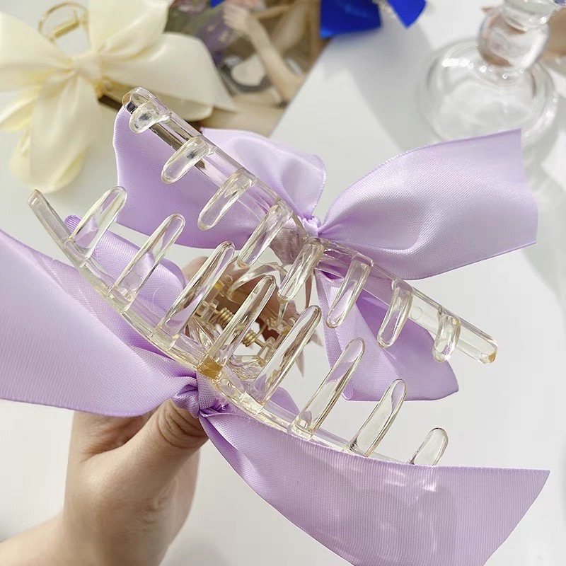 Kẹp Tóc Hình Cá Mập Thắt Nơ Sau Lưng Hàn Quốc 1 Cái