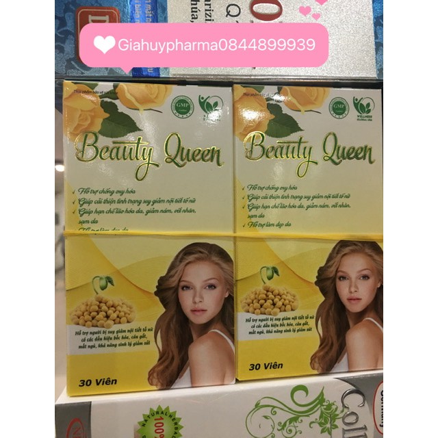 Viên uống beauty queen cải thiện nội tiết tố nữ ,giảm nám sạm tàn nhang lọ 30v