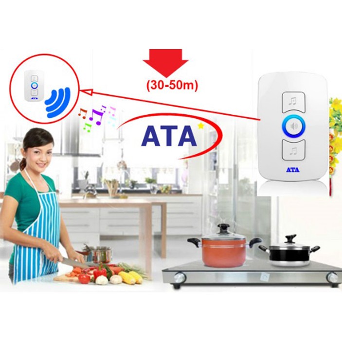 Chuông cửa từ báo khách, báo trộm mở cửa Không dây ATA