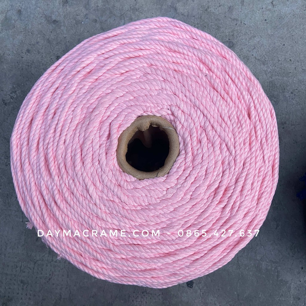 Dây thừng macrame màu 3mm, 5mm - Full Color, Đủ Size