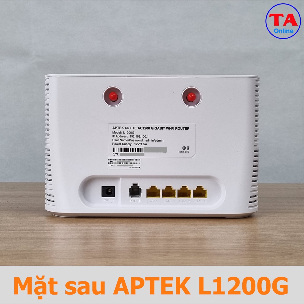 Bộ phát wifi 3G/4G APTEK L1200G Chuẩn AC tốc độ 1200Mbps LTE CAT4 150Mbps