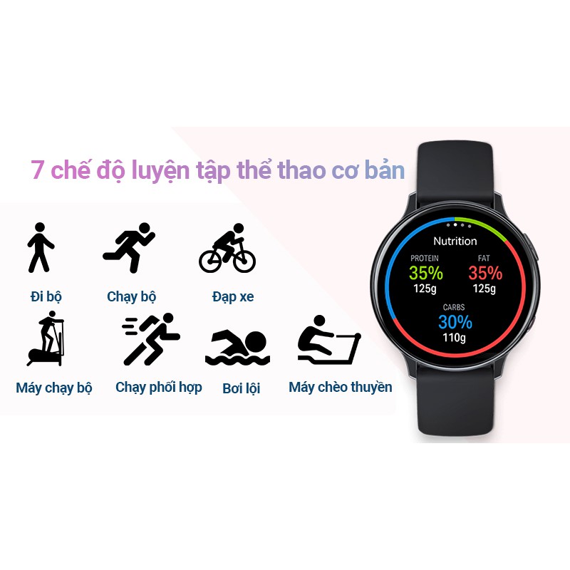 Đồng hồ thông minh Samsung Galaxy Active 2, bản nhôm/ thép, GPS/ LTE  kích thước 40mm/44mm hình thức 98% đến mới 100%