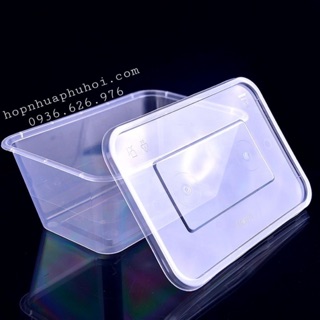Combo 100 cái hộp hình chữ nhật thiếu 1000ml ( có nắp )