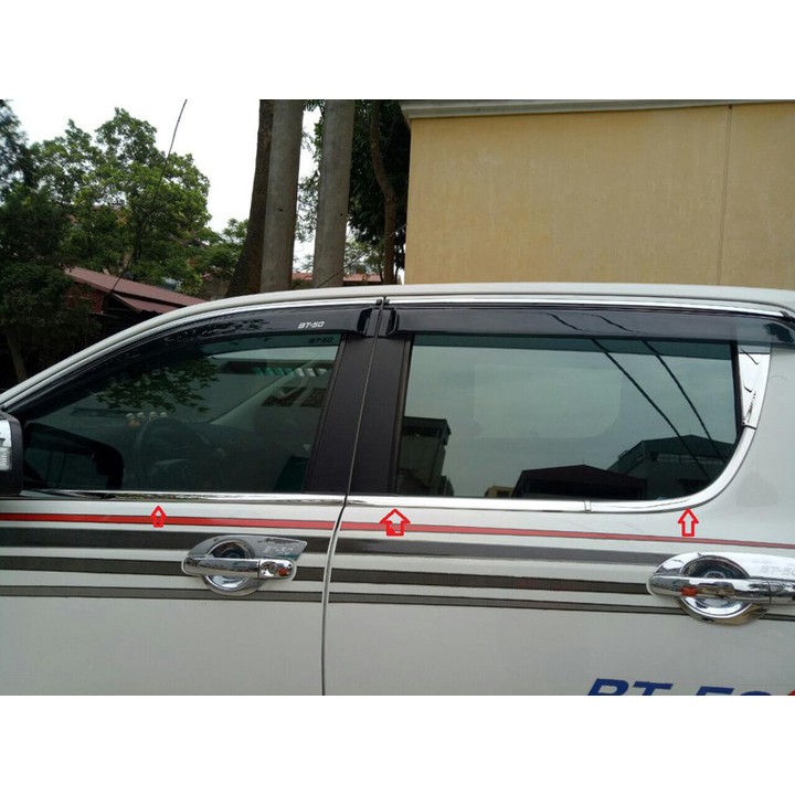 Bộ Ốp, Nẹp chân kính Mazda BT-50, BT50( hàng cao cấp)