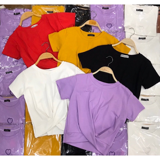 Áo cộc Croptop Xoắn Bụng