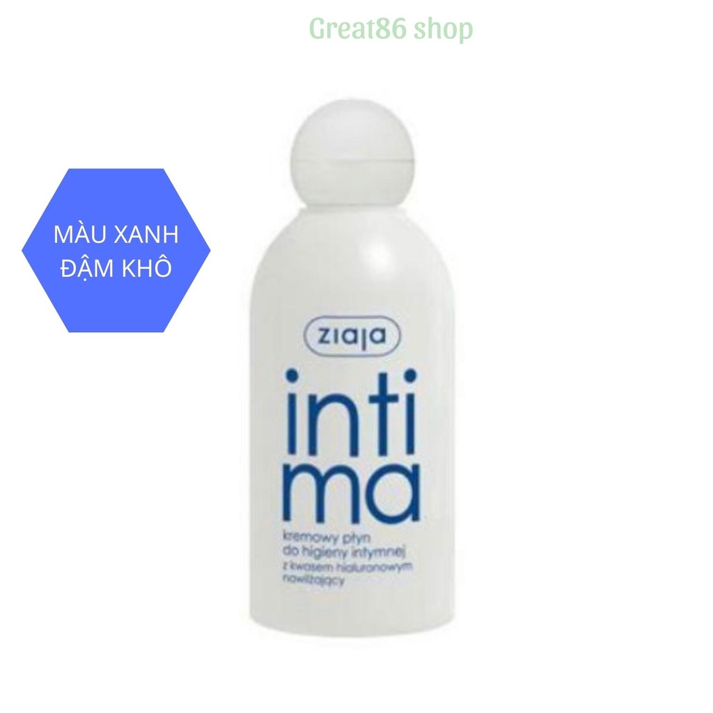 Dung dịch vệ sinh Intima ziaja  great86 dung dịch vệ sinh phụ nữ intima Balan chính hãng chai 200ml.