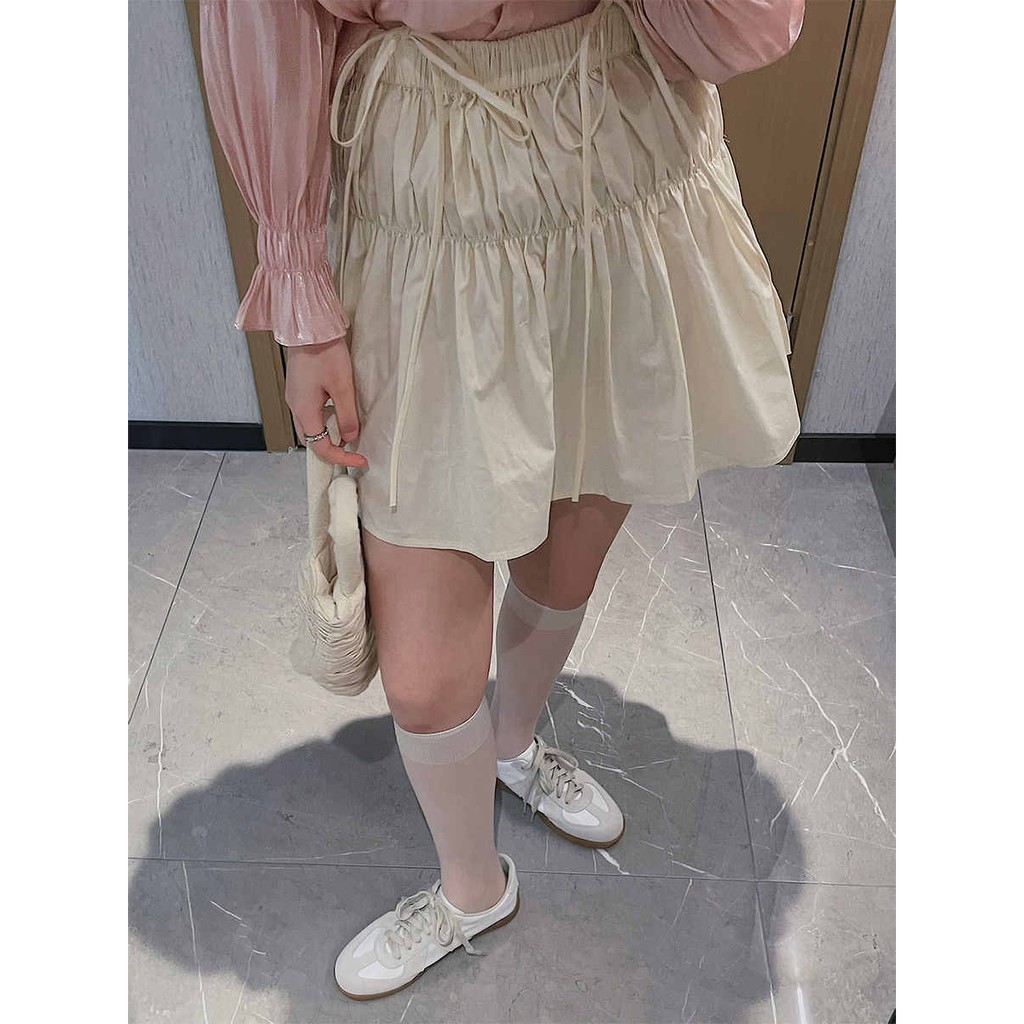 Ái tay dài trễ vai hai mảnh mỏng xếp ly | BigBuy360 - bigbuy360.vn