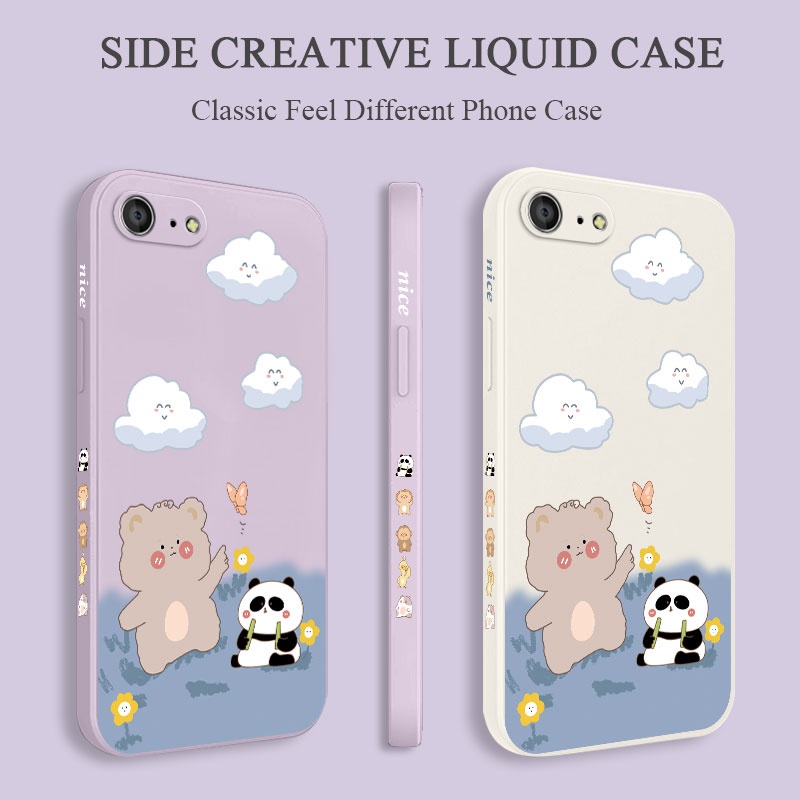 Ốp Điện Thoại Silicon Dẻo Hình Gấu Trúc Dễ Thương Cho IPhone 8 7 6 6S Plus SE 2020