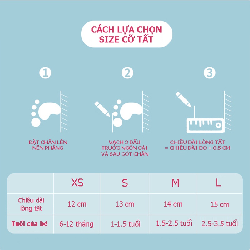 Tất hài chống trượt cho bé vớ hài CAO CỔ cho trẻ em tất lười chống trơn QS SOK201