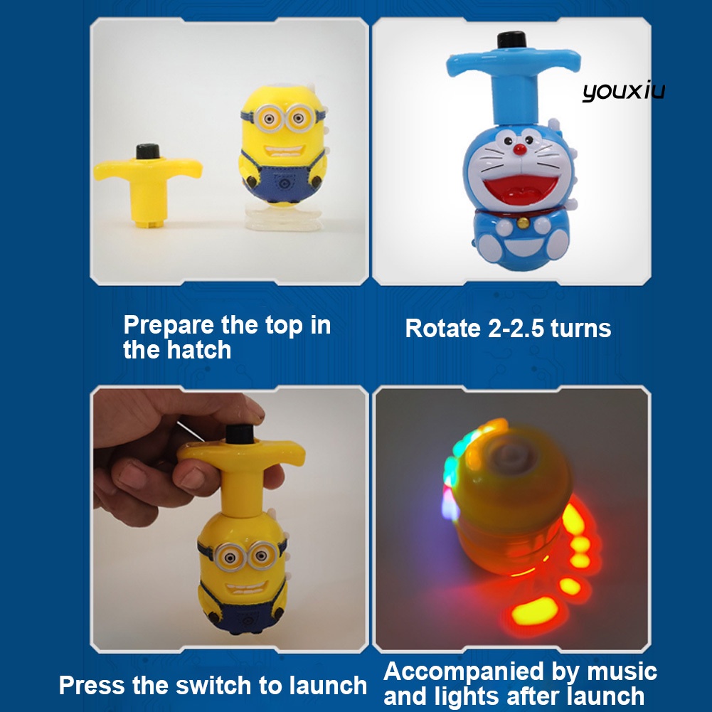 Con quay đồ chơi Fidget Spinner phát sáng thiết kế dễ thương nhiều màu cho bé