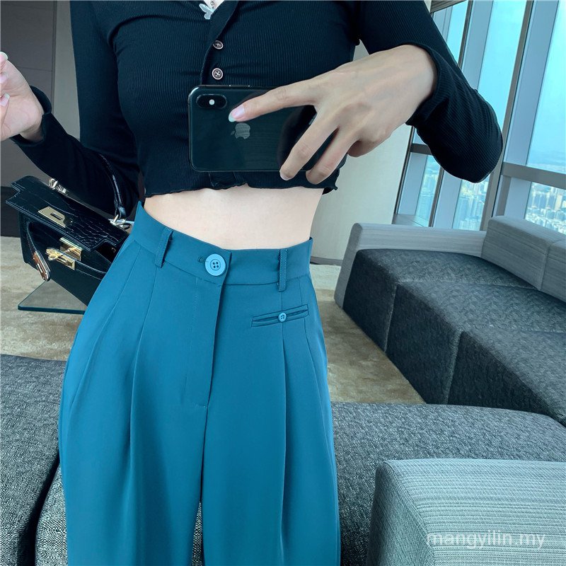 Quần Dài Ống Rộng Lưng Cao Thời Trang Trẻ Trung | BigBuy360 - bigbuy360.vn