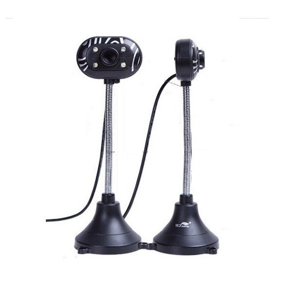 CHÍNH HÃNG  Webcam cao cổ có mic kèm đèn led mặt sần