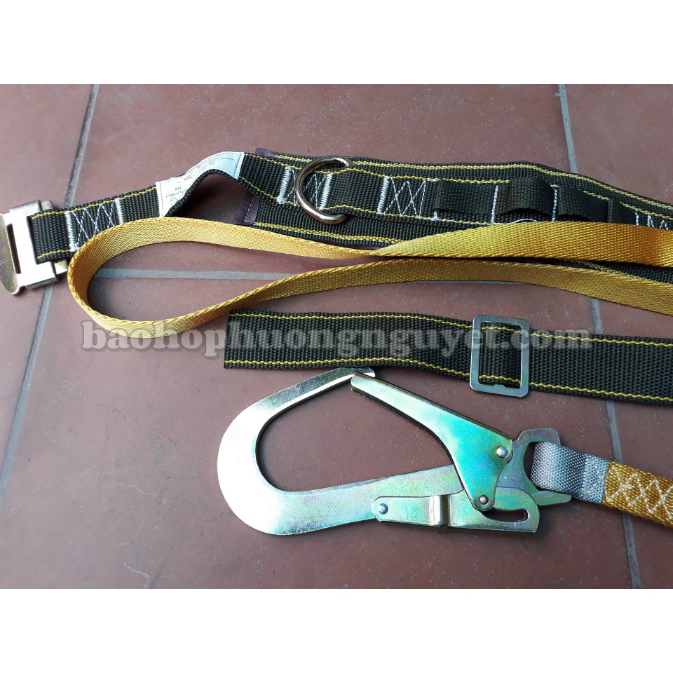 Dây đai an toàn A3 móc to Chất liệu Sợi Polyester độ bền cao móc thép hợp kim – nhiệt luyện chịu lực