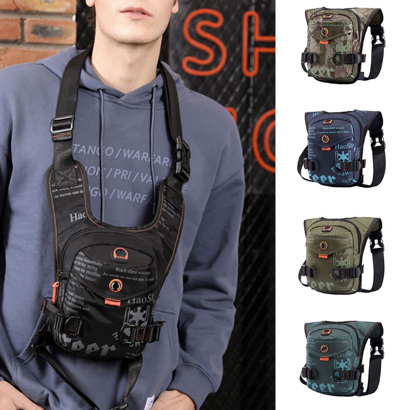 BST❀Men Outdoor Riding Drop Leg Bag Tactical Military Belt Shoulder Crossbody Pack