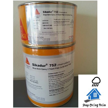 Sikadur 752 (loại 1kg) Epoxy 2 thành phần dùng để xử lý vết nứt bê tông