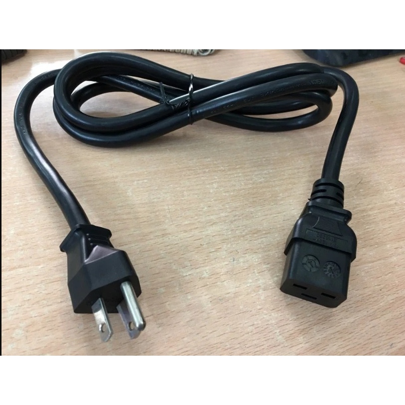 Dây Nguồn Máy tính PC 1.5m Xám Đen 2 chấu 3 chấu loại tốt ARIGATO DNMT02