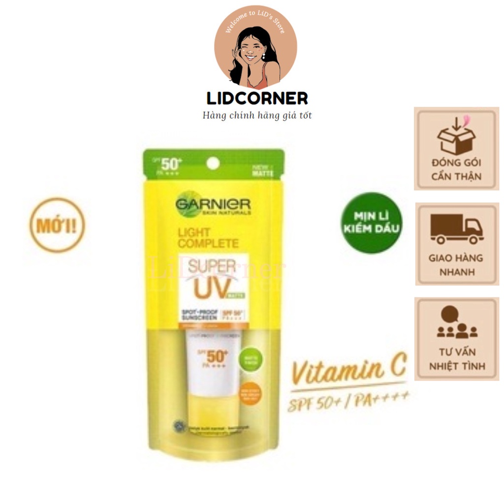 Kem chống nắng kiềm dầu &amp; sáng da Garnier 15ml