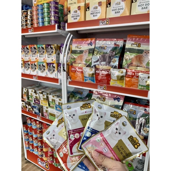 🇹🇭Giá Sỉ ƯU ĐÃI SHOPEE- Pate Dòng Gold Thịt Trắng PET8 CATZ KITCHEN WHITE MEAT Gói 70G